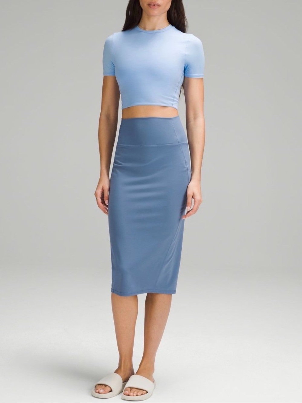 NWT Lululemon Nulu Slim-Fit High-Rise Skirt Oasis Blue size 8